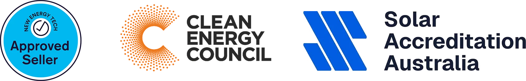New Energy Tech Approved Seller, Clean Energy Council, Solar Accreditation Australia